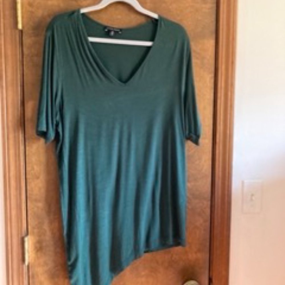 Universal Standard Liquid Jersey Genevette Top Forest Green Size S
